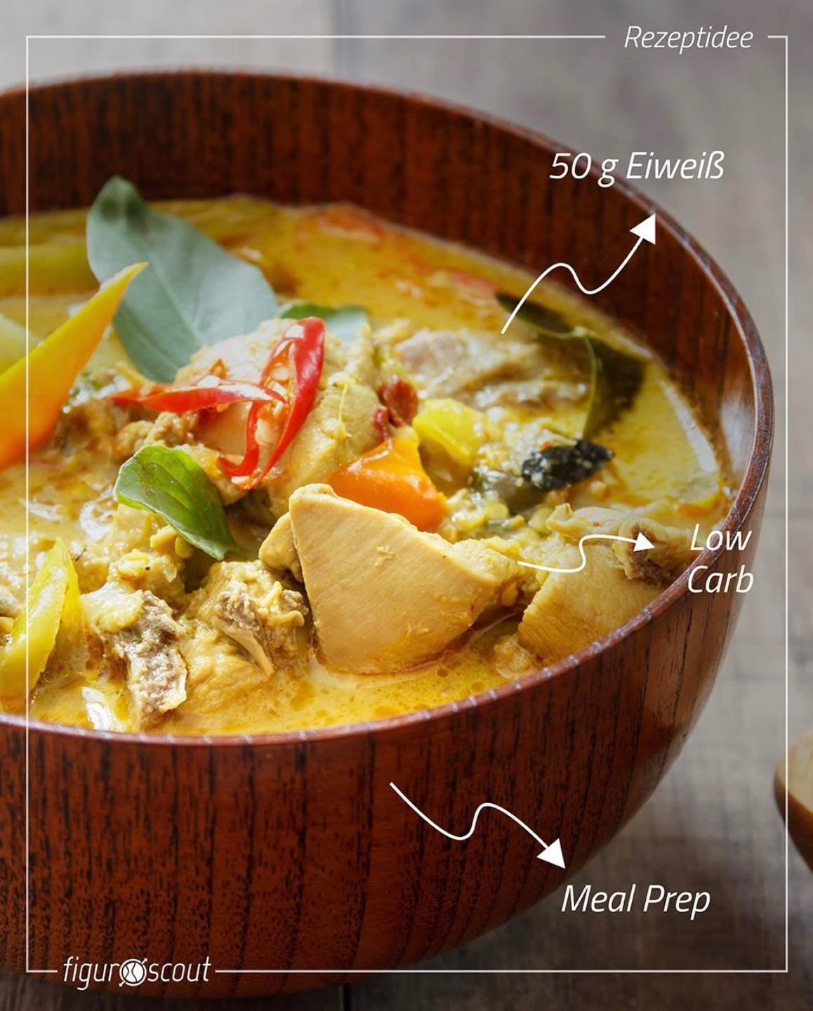 🍛Dieses Curry macht satt - nicht müde.

50 g Eiweiß, nur 16 g Kohlenhydrate und jede Menge Geschmack. Genau die Kombinat
