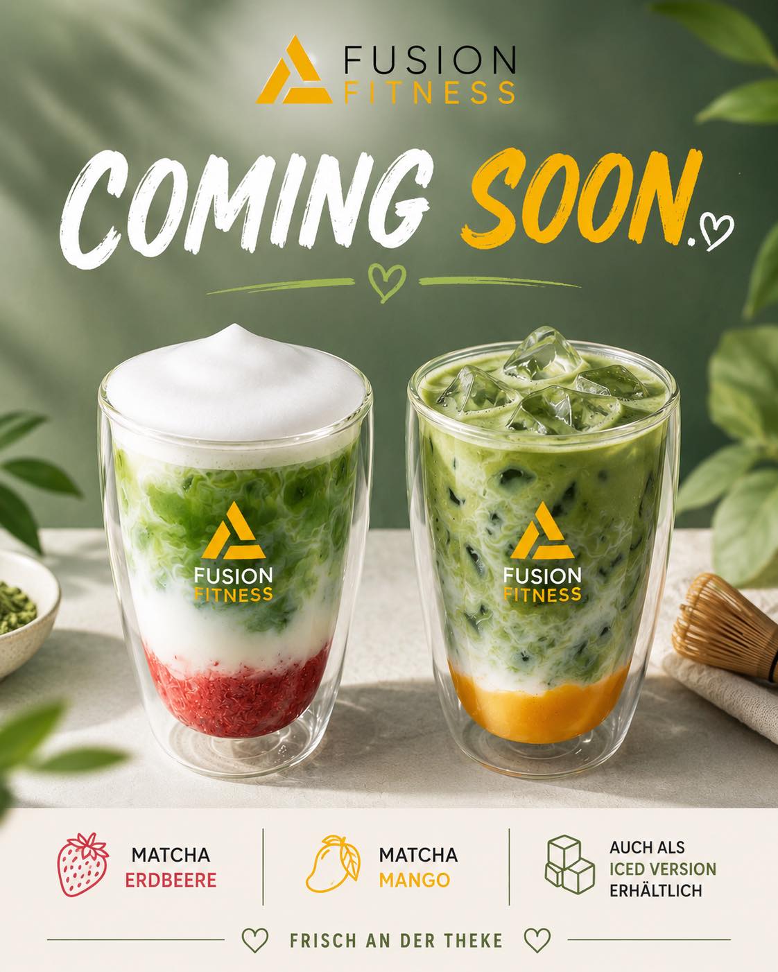 ☀️ NEW IN TOWN ☀️

Passend zum Sommer gibt’s bald bei uns etwas Neues für euch! 🍵💚

Ob nach dem Training, zwischen zwei 
