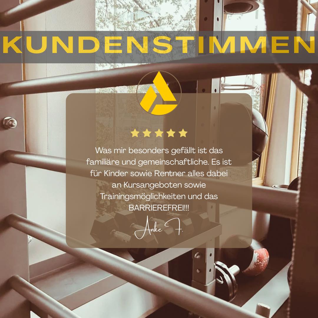 💛 Gemeinsam trainieren. Gemeinsam Zeit verbringen.
Vielen Dank für die tolle Bewertung, Anke! Dass nach dem Training noc